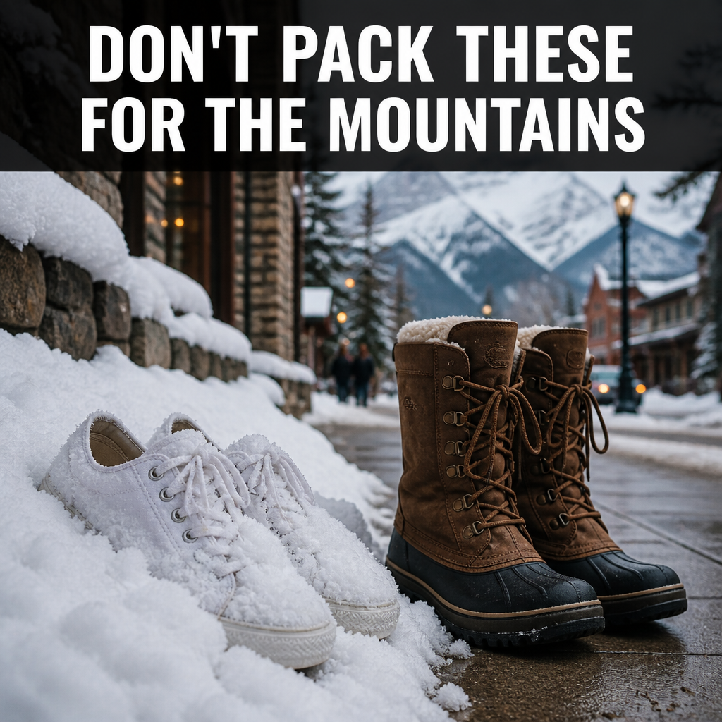 Pinterest pin: Don’t Pack These for the Mountains
