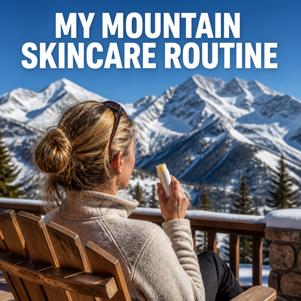 Pinterest pin: My Mountain Skincare Routine