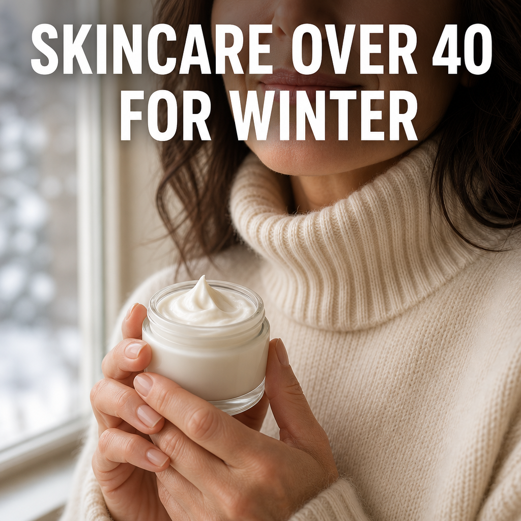 Pinterest pin: Skincare Over 40 for Winter