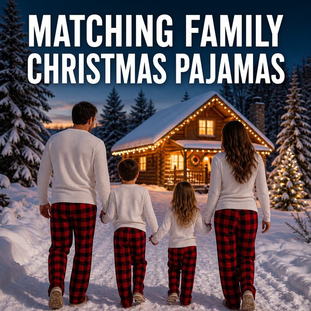 Pinterest pin: Matching Family Christmas Pajamas