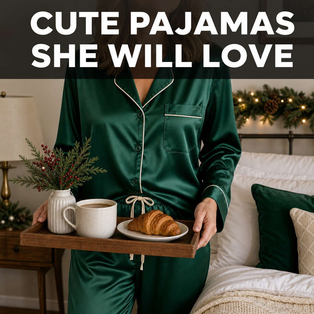 Pinterest pin: Cute Pajamas She Will Love